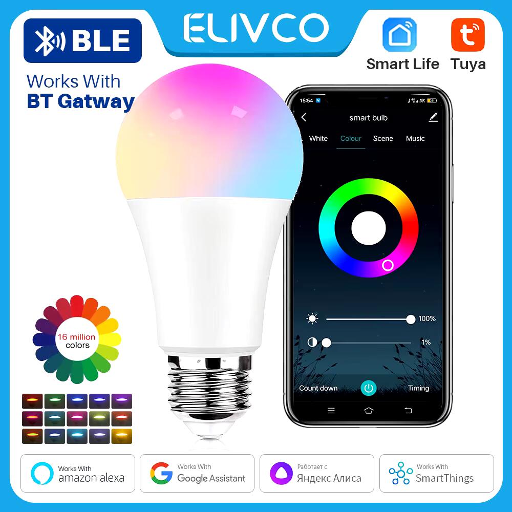 Elivco Smart RGB LED Bulb with Voice Control